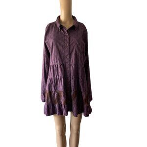 Ryan Michael Size L Mini Baby Doll Cowgirl Dress